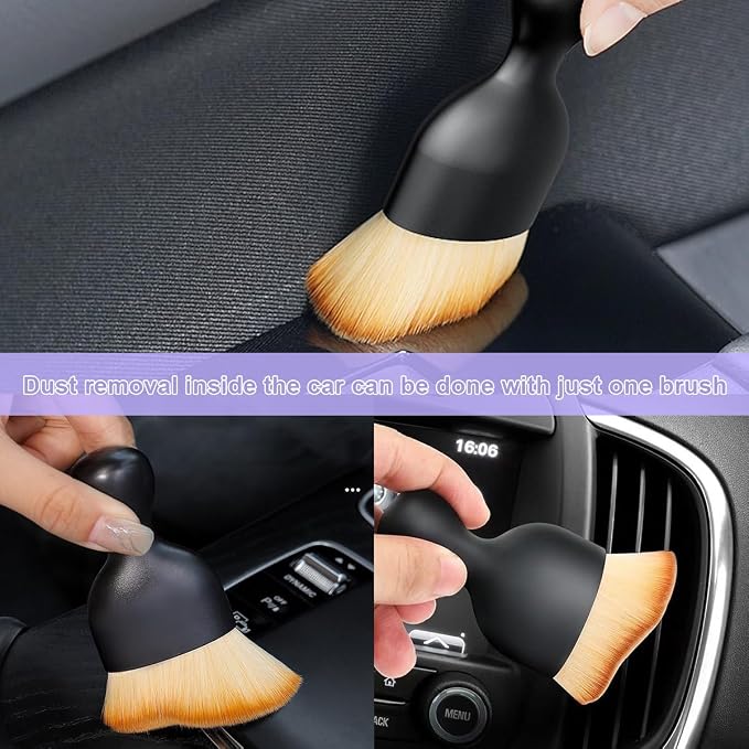 Car Brush, Curved Design Vehicle Interior Detailing Dust Collectors, Dirt Dust - Image 5
