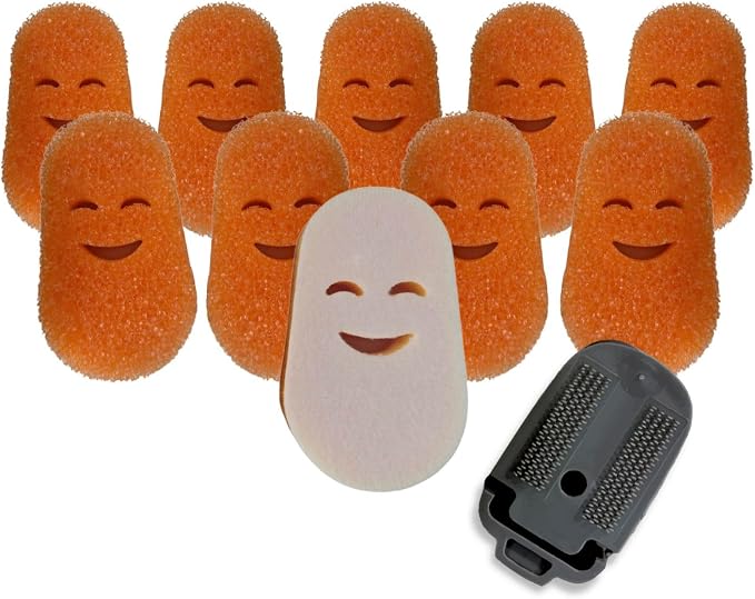 Smilyeez No Plastic Mini Moji Scrubbing Sponge Refills by Smilyeez