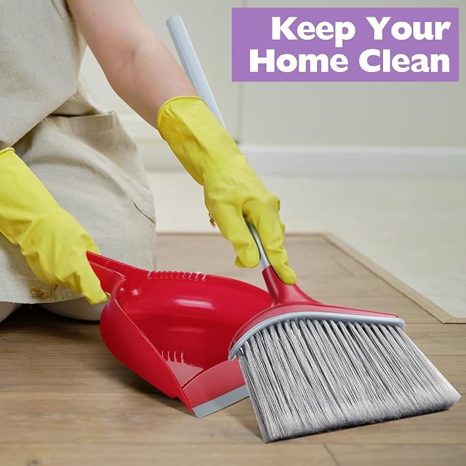 Meanplan 5 Pcs Angle Broom and Dustpan Combo Set - Image 5