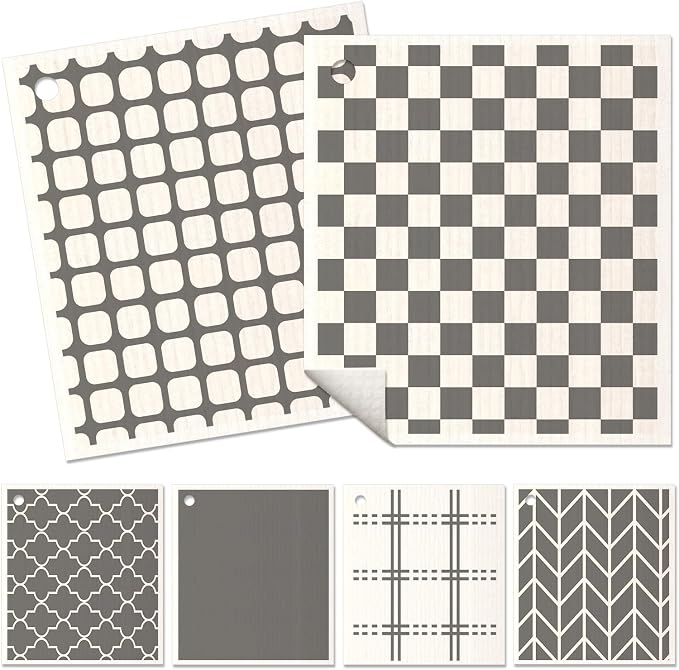 6 Pack Swedish Dishcloths for Kitchen by MissAdola