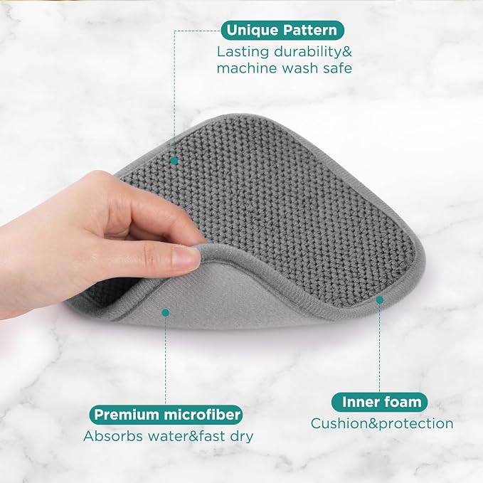 Microfiber Dish Drying Mat, Super Absorbent Kitchen Dish Drying Pad - Image 3