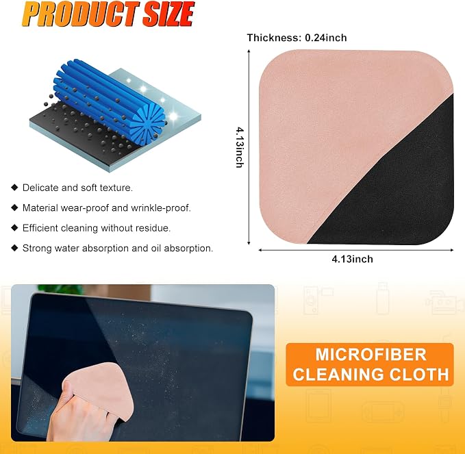SuperKaKa Pink Car Screen Cleaner- Vehicle Touchscreen Microfiber Cleaning Cloth - Image 2