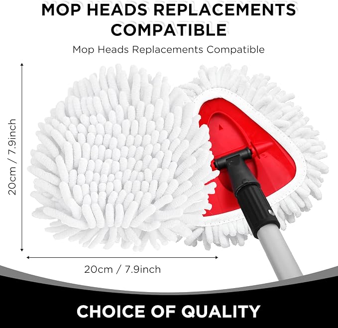 Baderke 3 Pack Chenille Mop Heads Replacements Compatible - Image 2