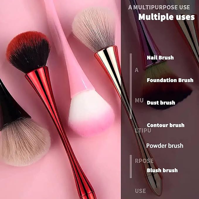 2Pcs Nail Dust Brush Acrylic Nail Brush Cleaner Nail Brushes - Image 2