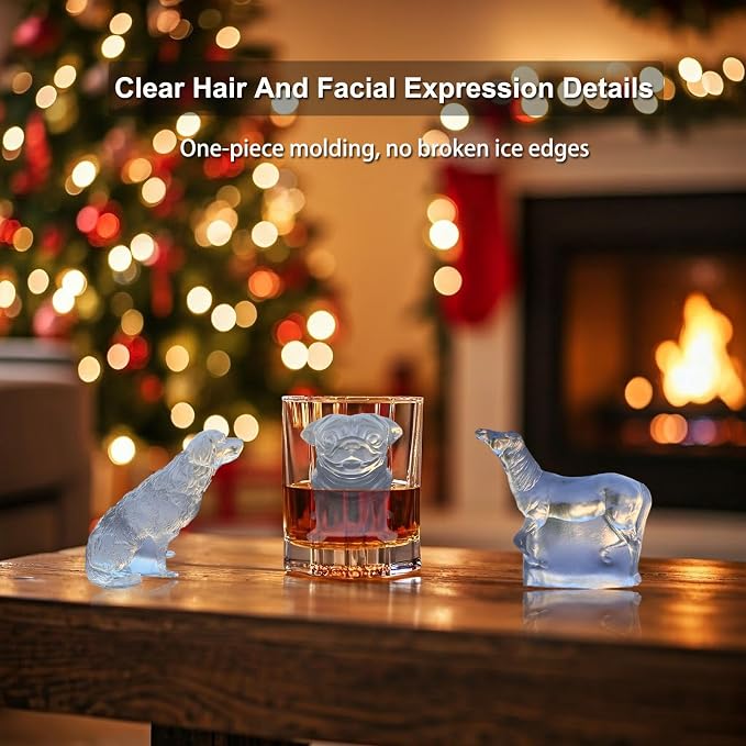3D Pug Dog Ice Cube Silicone Molds Tray - Image 2
