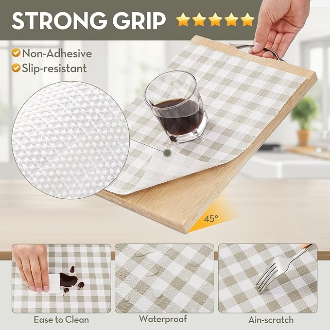 Drawer Shelf Liner for Kitchen Cabinet Liner Non-Adhesive Non-Slip Shelf Thick - Image 3