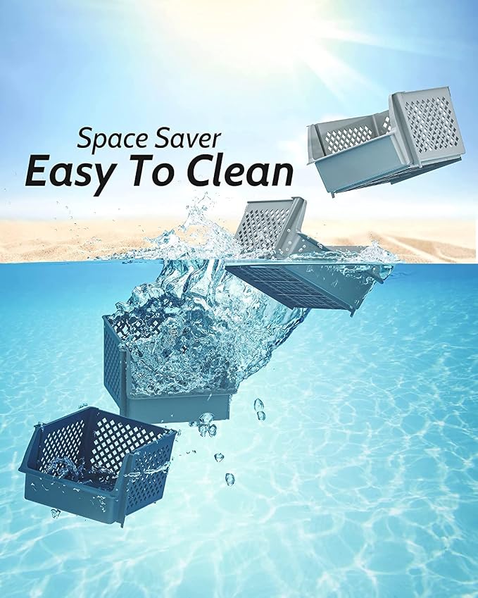 Skywin Plastic Stackable Storage Bins - Image 6