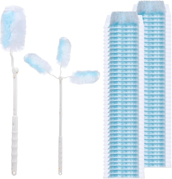60 Count Duster Refills, Disposable Cleaning Duster Kit Heavy Duty Microfibre - Image 8