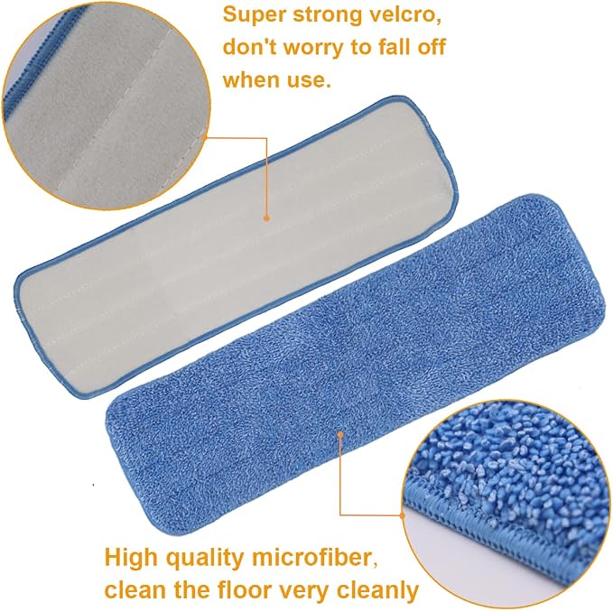 18 Inch Microfiber Spray Mop Replacement Heads Compatible - Image 5
