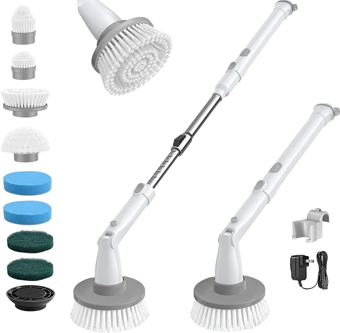 kHelfer Electric Spin Scrubber, Cordless Shower Scrubber by kHelfer