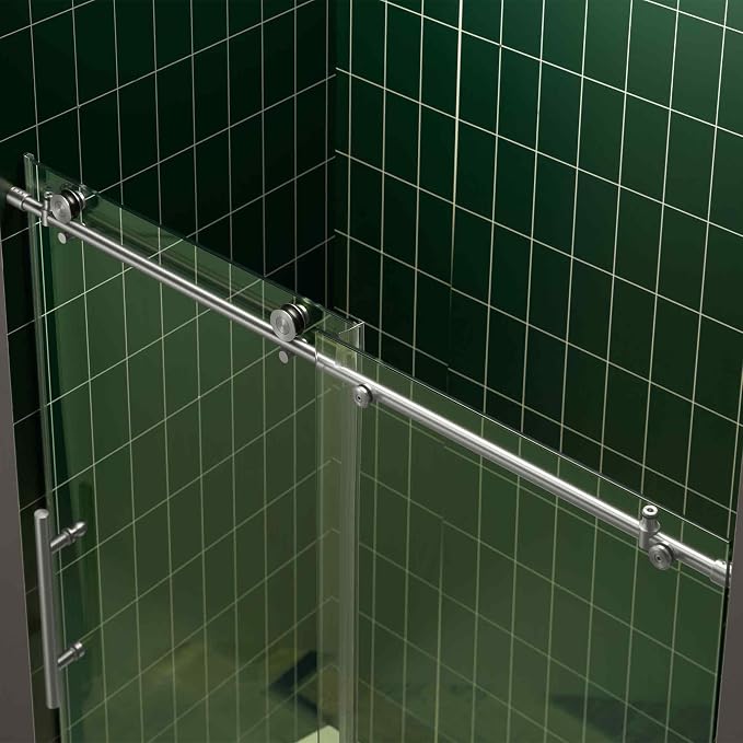 Woodbridge 56-60" W x 80" H Frameless Single Sliding Shower Door - Image 9