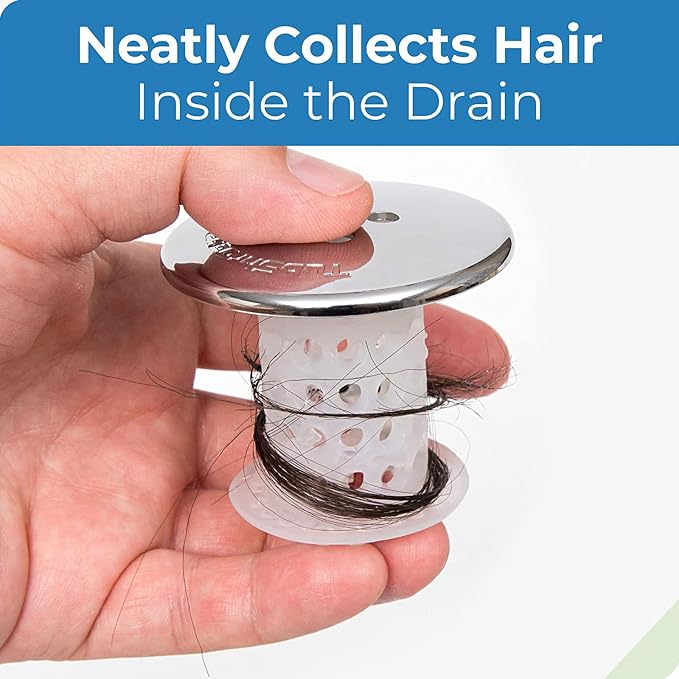 TubShroom Tub Drain Hair Catcher, Chrome – - Image 5
