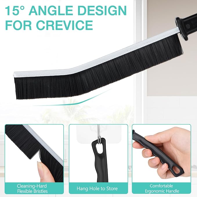12Pcs Crevice Cleaning Brush Set, Hard Bristle Cleaning Supplies - Image 3