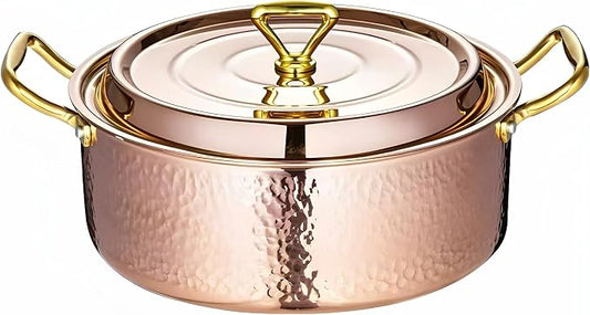 YJX 4.2QT Hammered Stock Pot by YJX
