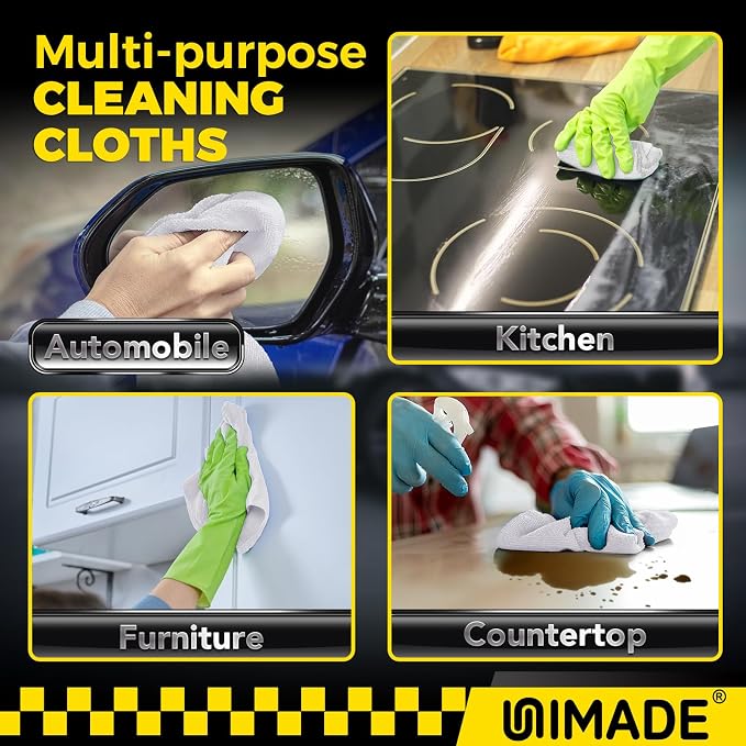 Shop Towels, 100 Pack Commercial Grade Work Rags Microfiber Towels - Image 7