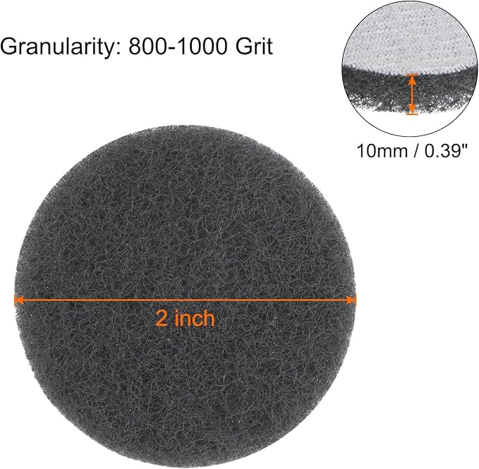 HARFINGTON 6pcs Drill Power Brush 2 inch Tile Scrubber Scouring Pads 800-1000 - Image 2