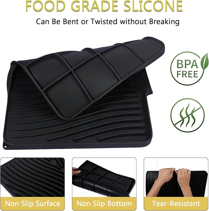 Silicone Drying Mat, Heat-Resistant, Eco-friendly, Hygienic Drying Pad - Image 2
