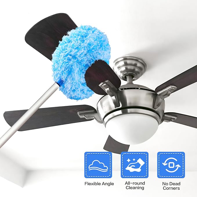 Ceiling Fan Cleaner Duster Reusable Microfiber Ceiling Fan Blade Cleaner - Image 2
