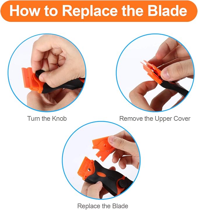 2PACK Razor Blade Scraper, 2-in-1 Scraper Tool - Image 7