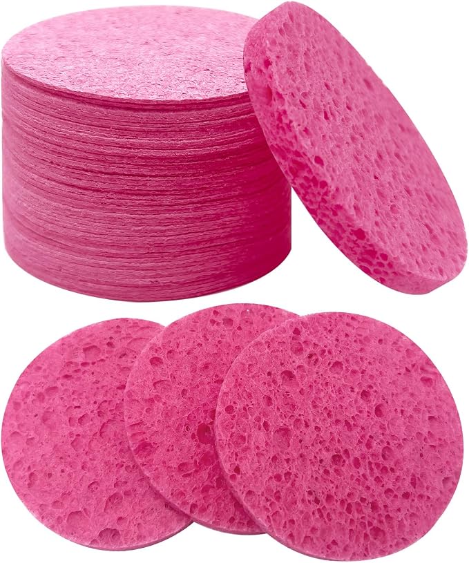 50-Count Large Compressed Facial Sponges by Mainlyrunmakeupsuppliers