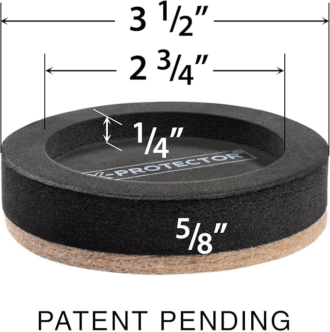 Felt Furniture Sliders for Hardwood Floors X-PROTECTOR 16 PCS 3 ½” - Image 4