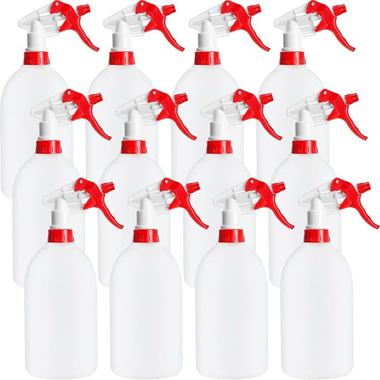 Eccliy 12 Pcs 16 Oz Plastic Spray Bottle, Adjustable Empty Reusable Sprayer by Eccliy