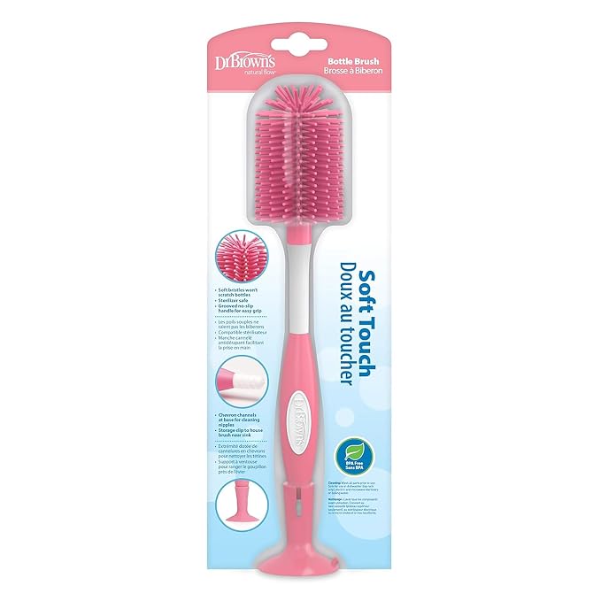 Dr. Brown's Soft Touch No Scratch Baby Bottle Cleaning Brush, Nipple Cleaner - Image 2