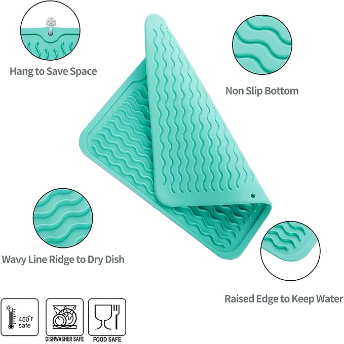 Silicone Dish Drying Mat for Multiple Usage, Easy clean, Eco-friendly, - Image 3