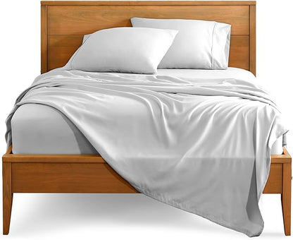 Bare Home Split Head Flex King Sheet Set - 1800 Ultra-Soft Microfiber Bed Sheets - Double Brushed - Deep Pockets - Easy Fit - 4 Piece Set - FlexTop King Bedding (Split Head Flex King, Cloud Grey)