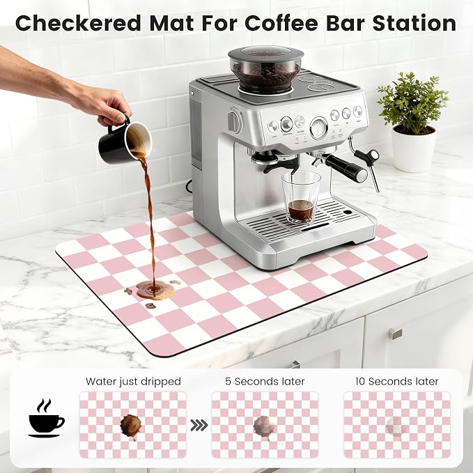 16" x 24" Checkered Dish Drying Mat - Image 4