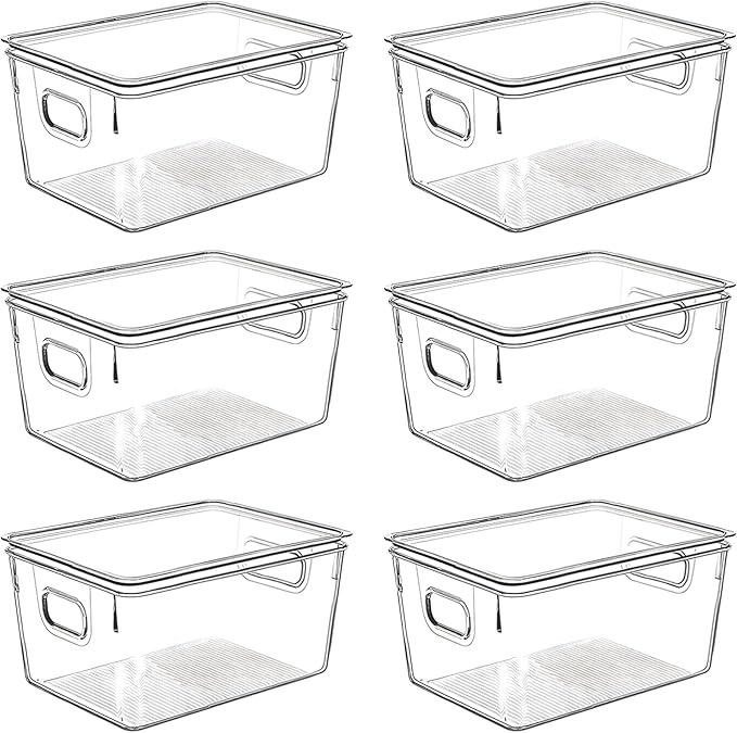 Clear Plastic Storage Bins by CONTROLKITCHEN