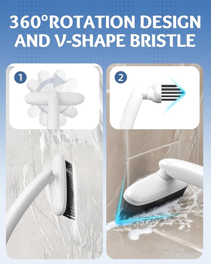 360 Degree Rotating Crevice Cleaning Brush- Household Hard Bristle Cleaning - Image 3