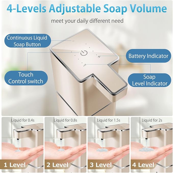 Automatic Liquid Soap Dispenser Touchless Soap Dispenser 380ml/12.8oz - Image 4