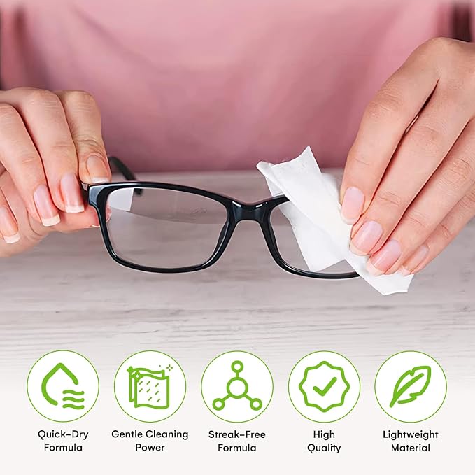 Care Touch Lens Wipes for Eyeglasses- 100 Count Individually Wrapped Pre- - Image 5