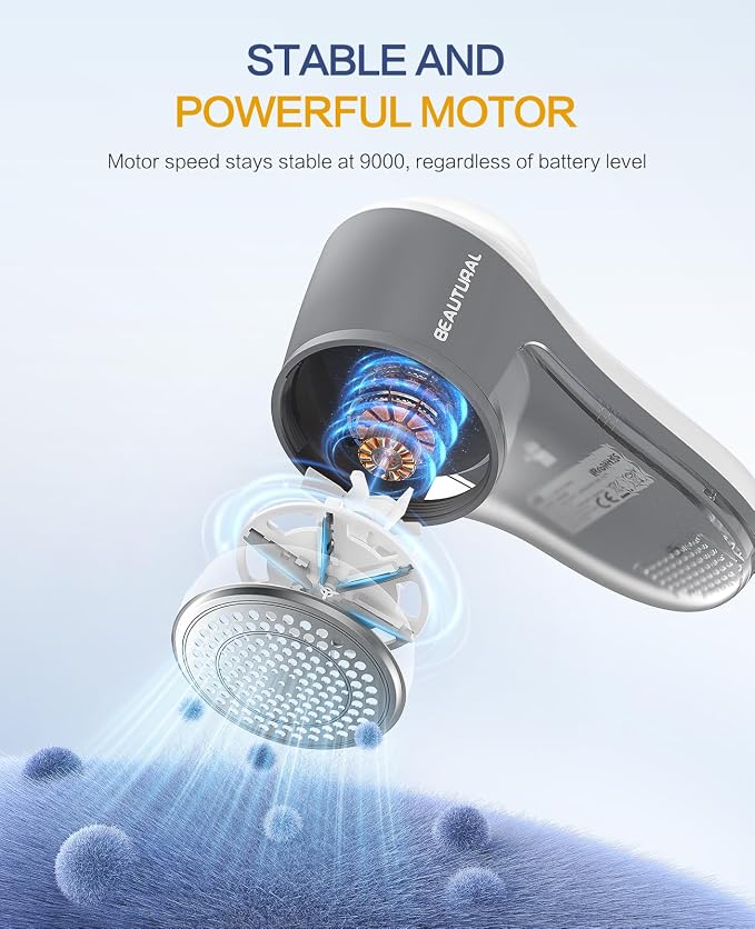 BEAUTURAL Fabric Shaver, Rechargeable Lint Remover - Image 2