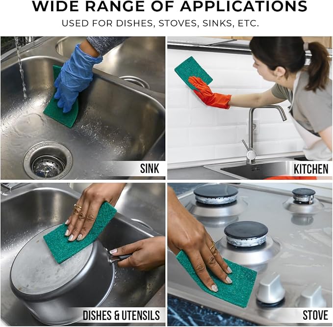 Kleen Handler Green Medium Duty Cleaning Pads - Image 5