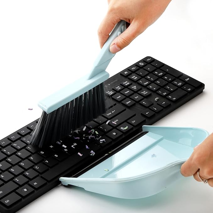 Jucoan 4 Pack Dustpan and Brush Set, Small Portable Handheld Dustpan and Brush - Image 4