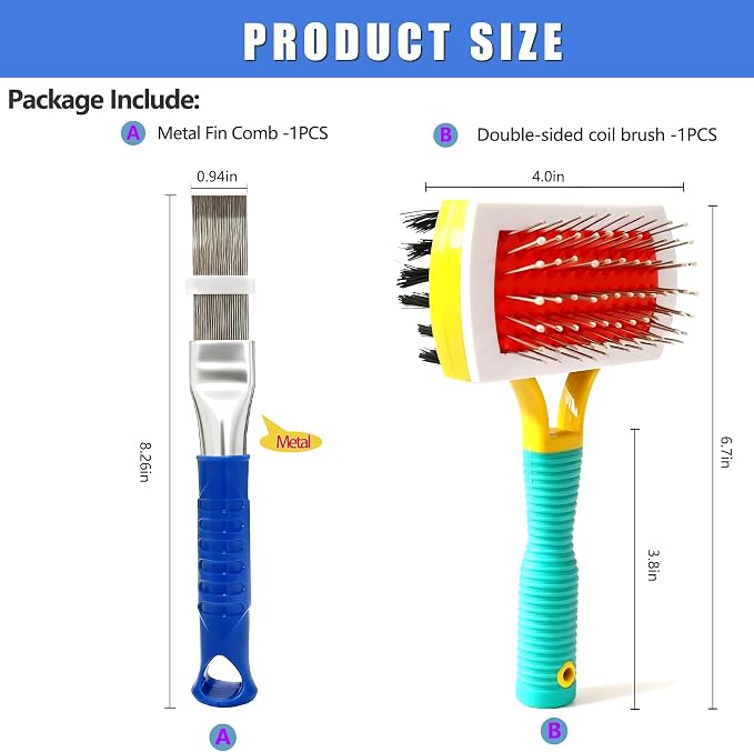 2 Pcs Air Conditioner Fin Comb Kit, Ac Fin Comb Straightener Tool, Radiator Comb - Image 7