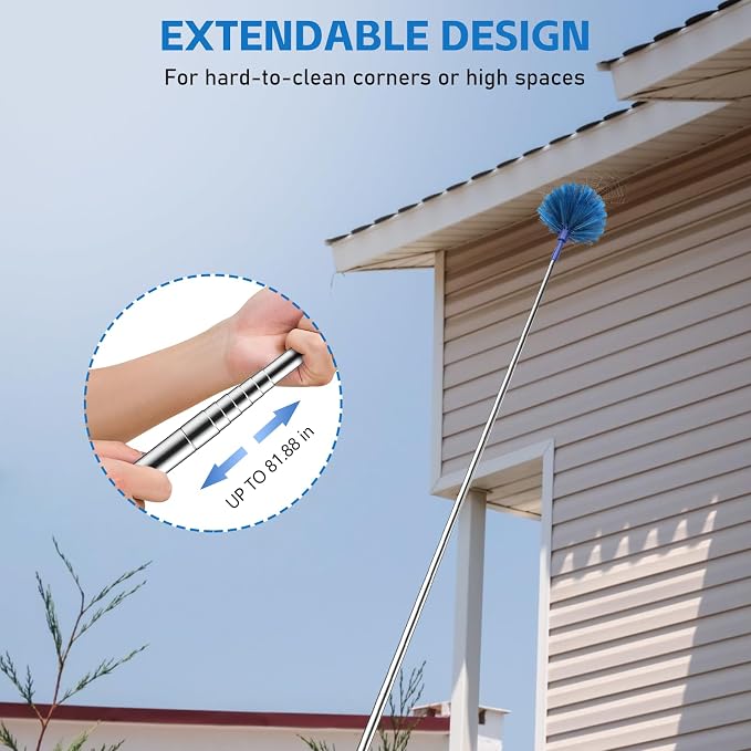 SetSail Cobweb Duster with Extension Pole, Retractable Dusters - Image 5