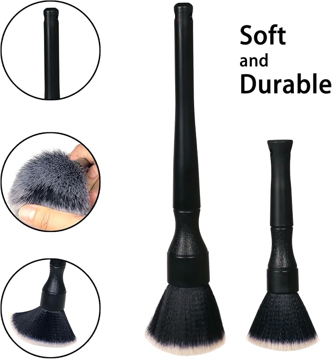 Ultra-Soft Car Detailing Brush Set, Scratch-Free Cleaning Brushes - Image 2