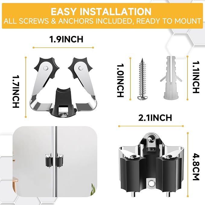 Broom Holder Wall Mount – 6 Pack Broom Rack - Image 6