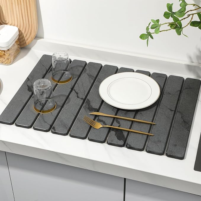 2 PCS Large Stone Dish Drying Mat - Image 8