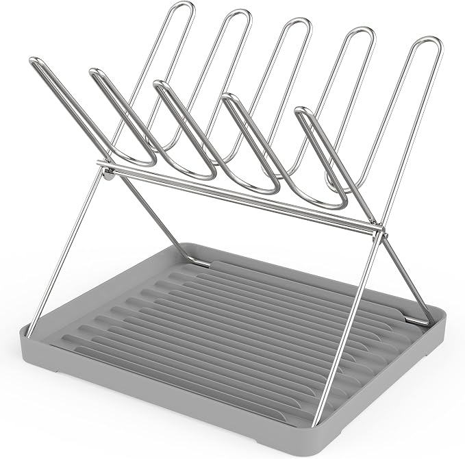 Bottle Drying Rack, Stainless Steel Foldable Water Bottle Drying Rack Organizer by Solvrix