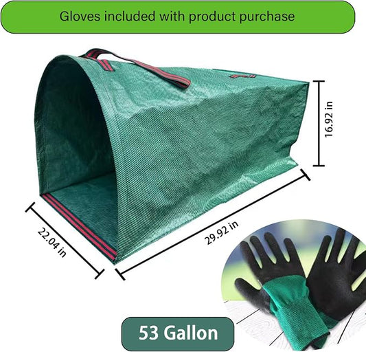 2 Pack 53 Gallon Reusable Leaf Collector Bags - Image 2