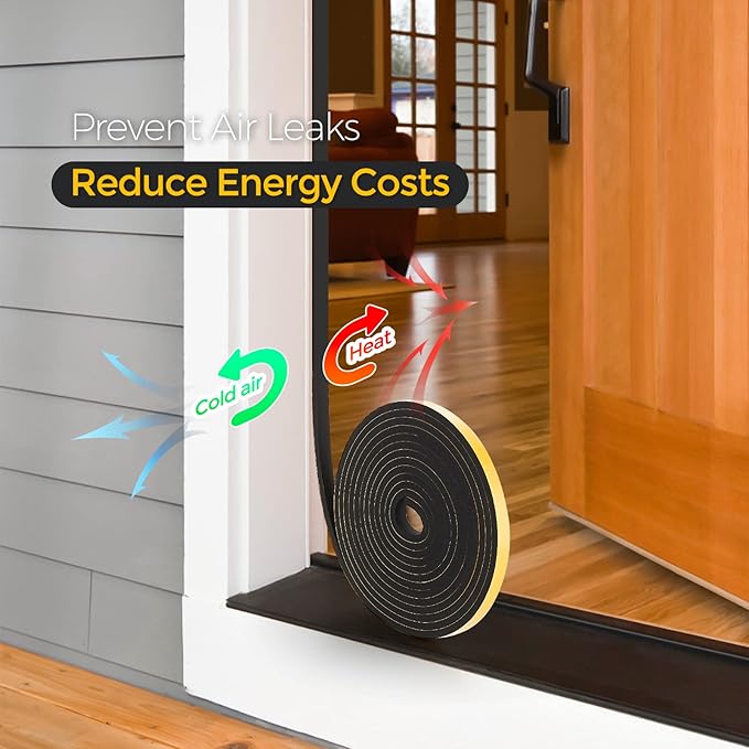 39 Feet Weather Stripping Door Seal, 1/4" Wide X 1/8" Thick Door Seal Strip - Image 6