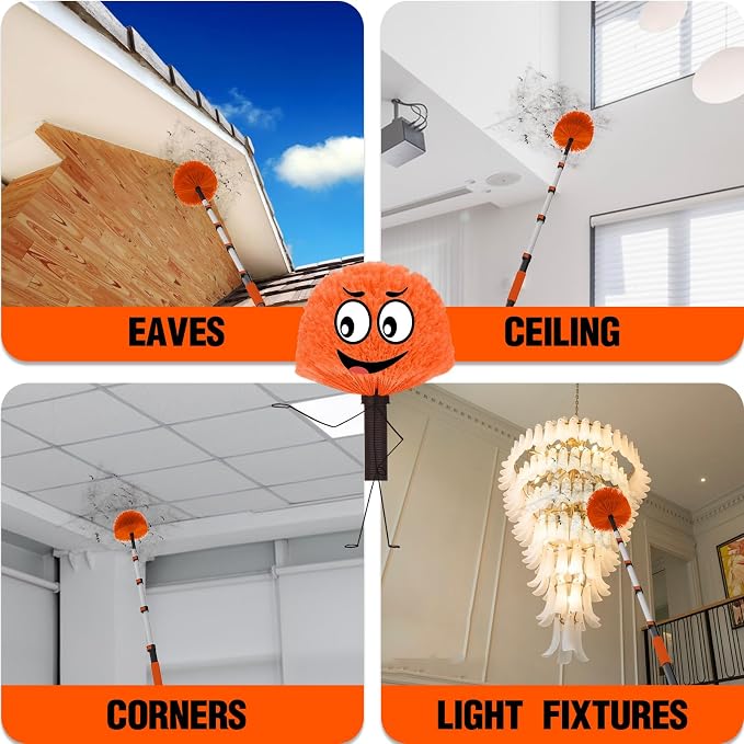 26FT Reach Cobweb Duster with Extension Pole - Image 7