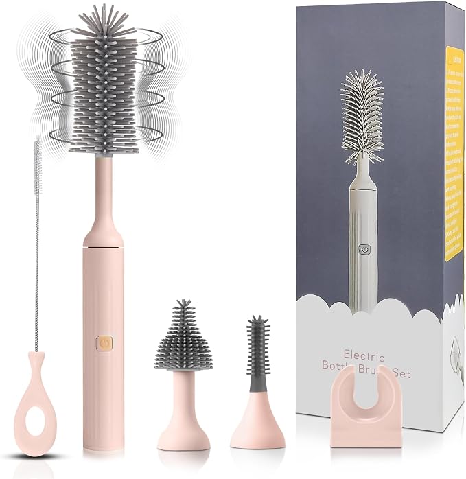 Electric Cleaning Brush with USB Rechargeable Electric Bottle Brush Cleaner and by Augensterm