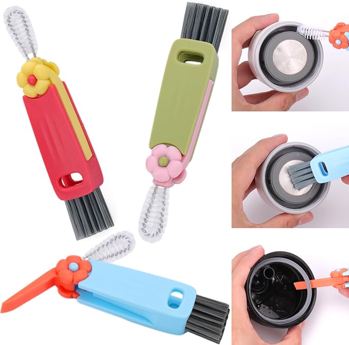 XANGNIER 3 in 1 Cup Lid Gap Cleaning Brush Set, 3 Pack Water Bottle Crevice by XANGNIER
