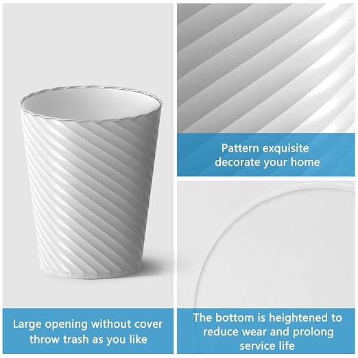 Bathroom Trash Can, 8 Pack 1.8 Gallons Small Trash Can - Image 4