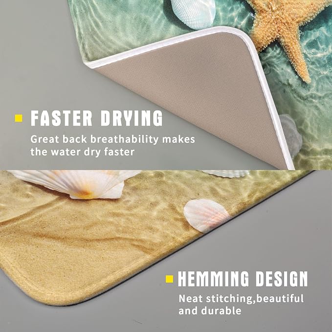 Summer Beach Style Dish Drying Mat - Image 3